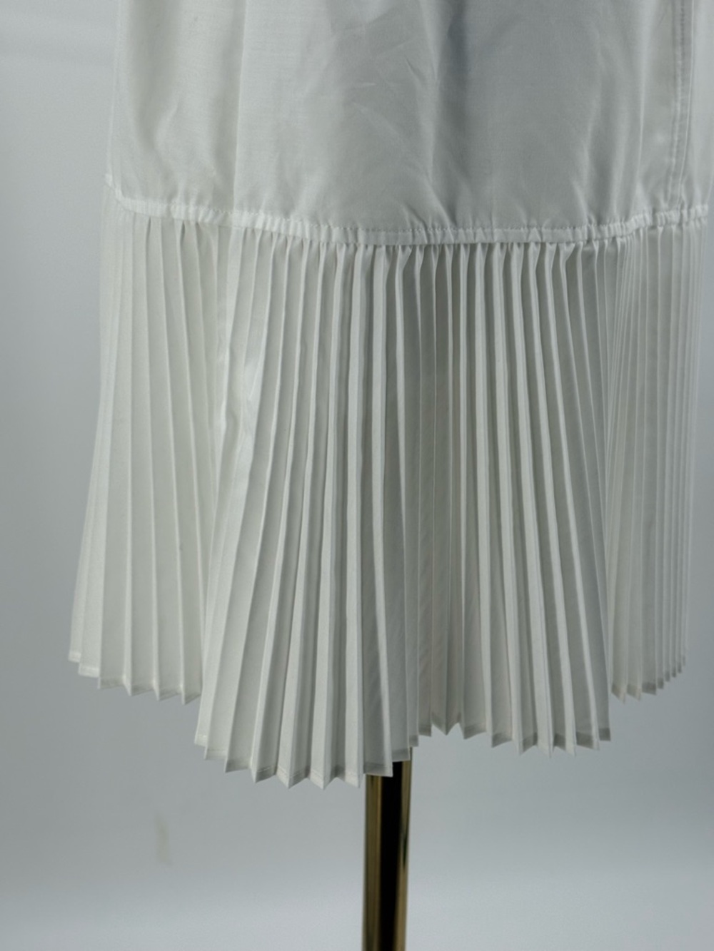 Banana Republic White Pleated Shirt Mini Dress  Button Front & Belted Waist SZ M - Picture 10 of 15